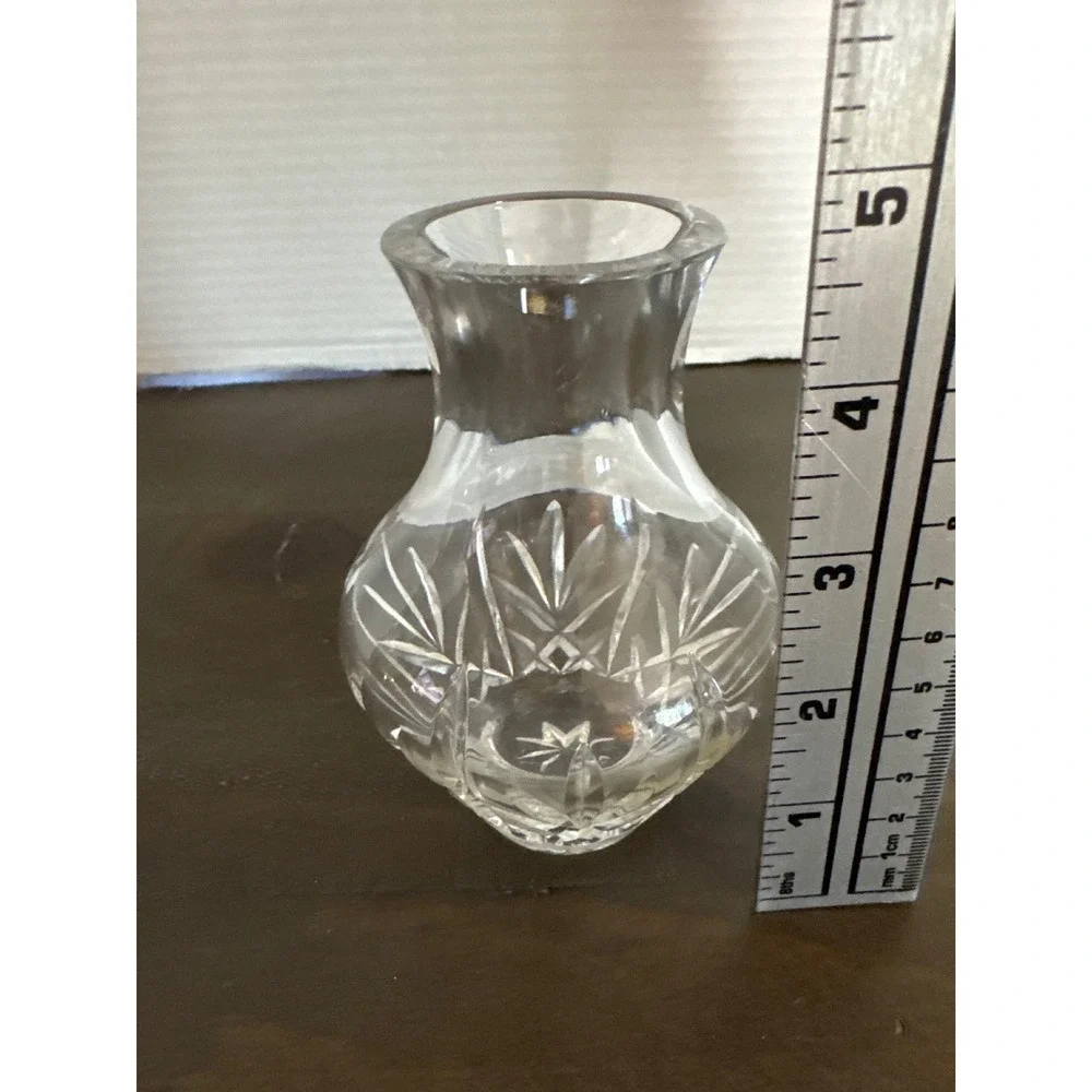 Waterford Crystal Lismore Bud Vase 4 Inch Clear Cut Glass Floral Decor Irish